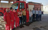 تجلیل سرپرست مدیریت HSE شرکت ملی حفاری ایران از آتش نشانان ایستگاه ۹۹ اهواز
